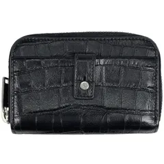 【在庫一掃】 イヴ・サンローラン YVES SAINT LAURENT ラウンドファスナー コインケース カードケース コインケース レザー ブラック 510031 メンズ 【中古】