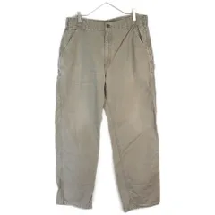 00年代 Carhartt カーハート ダック ペインターパンツ カーキ(メンズ W36 L32)中古 古着 X9497