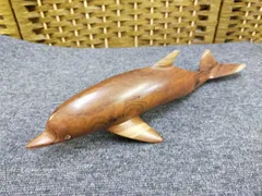 木製 イルカ オブジェ 最長31cm 置物 イルカ彫刻 木彫り インテリア