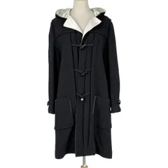 【在庫一掃】 シャネル CHANEL ココマークボタン ダッフルコート ロング フーディ トグルボタン 06A アウター ダッフルコート ウール ナイロン スパンデックス ブラック レディース 【中古】