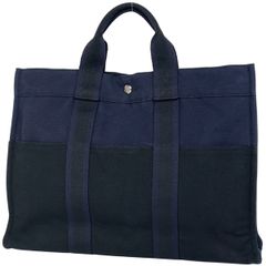 エルメス ドーヴィル MM トートバッグ ハンドバック ネイビー 