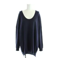 セオリーリュクス theory luxe ニット セーター カシミヤ 38 紺 ネイビー 無地 ラウンドネック 長袖 /AP