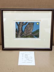 杉良太郎、「鷲」、希少画集画、新品高級額・額装付き、状態良好