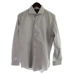 メーカーズシャツ カマクラ MAKER'S SHIRT 鎌倉 ワイシャツ 茶 ブラウン 白 ホワイト チェック柄 襟付き 長袖 /AP