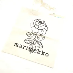 未使用 marimekko マリメッコ ヴィヒキルース トートバッグ ハンドバッグ 花 ロゴ レディース AD1767 
