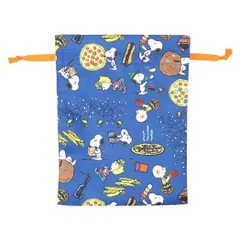 【メール便】スヌーピー 巾着袋 トラベル巾着 フード ピーナッツ スモールプラネット 旅行仕分け袋 小物入れ キャラクター グッズ 
