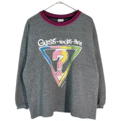 80年代 Guess ゲス ロゴスウェット グレー(メンズ M相当)中古 古着 X9508