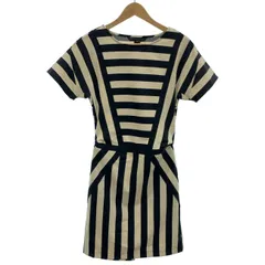【中古】　MARC BY MARC JACOBS　ワンピース　半袖　ひざ丈　クルーネック　ボーダー　古着　/2495