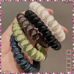 送料無料 透明感クリアカラーヘアゴム6色セット大人 跡がつかない ヘアゴムお得セット まとめ髪 スプリングゴム コイルヘアゴム おしゃれヘアアレンジ からまない ヘアアクセ まとめ髪簡単グッズ くすみカラーゴム夏 太めリングゴム春秋