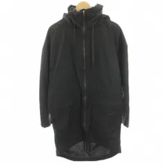 アディダス adidas ナイロンジャケット コート 上着 S 黒 ブラック フード付き ロング ジップアップ /HN