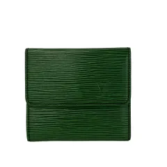 LOUIS VUITTON(ルイヴィトン) Wホック財布 エピ ポルトモネビエカルトクレディ ボルネオグリーン マルティエ刻印 レザー
