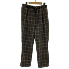 【中古】　GRAMICCI　トレッキングパンツ　クライミングパンツ　ウエストゴム　ベルト　ジップフライ　チェック　アウトドア　古着　/1153