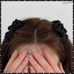リボン バンスクリップ2点セット 小さめ レディース プチプラ ヘアアクセサリー 小ぶり ヘアクリップ かわいい ガーリー ヘアアレンジ 結婚式 演奏会 髪留め 前髪クリップ黒 誕生日 プレゼント ヘアアレンジ小物 送料無料