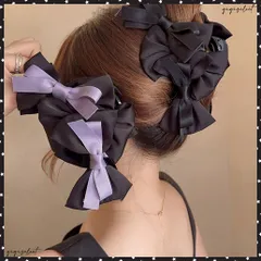 ヘアクリップ リボンバンスクリップ韓国風 レディース ビッグリボンヘアアクセサリー フェミニン 大人可愛い 髪飾り 軽量 ヘアアレンジ簡単 まとめ髪上品 結婚式 ヘアアレンジグッズ 誕生日 プレゼント おしゃれ雑貨女子会 送料無料