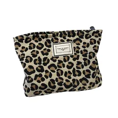 【新品】 化粧ポーチ メイクポーチ 収納ボックス メイクボックス 大容量 機能的 コスメポーチ おしゃれ 小物入れ かわいい 旅行用 出張用 持ち運び 収納ポーチ プレゼント 花柄 ヒョウ柄 ブラックイエローレオパード 1