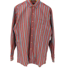 ポロバイラルフローレン Polo by RALPH LAUREN 90S CHAPMAN  TWO-PLY COTTON ポニー無し L/S ストライプ ドレス シャツ メンズ import：S 
