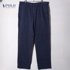 90s ポロラルフロレーン Polo by Ralph Lauren ポロチノ チノパン W36 L34 ネイビー ヴィンテージ ストリート オーバーサイズ アメカジ 00s POLO CHINO古着 F116