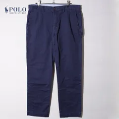 90s ポロラルフロレーン Polo by Ralph Lauren ポロチノ チノパン W34 L30 ネイビー ヴィンテージ ストリート オーバーサイズ アメカジ 00s POLO CHINO古着 G309