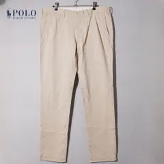 美品 ポロラルフローレン POLO RALPH LAUREN ポロチノ チノパンツ W36 L34 クリーム オーバーサイズ ストリート アメカジ POLO CHINO 古着 E512