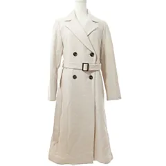 アプワイザーリッシェ Apuweiser-riche ロング ベルテッドトレンチコート ジャケット Aライン プリーツ切替 ウール 2 ベージュ 0908 ■YHS1