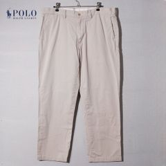 ポロラルフローレン POLO RALPH LAUREN ポロチノ チノパンツ W36 L30 アイボリー オーバーサイズ ストリート アメカジ POLO CHINO 古着 E513