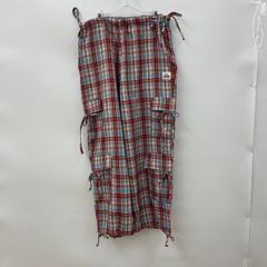 PINKHOUSE サイドリボン チェック ジャンパースカート サロペット 