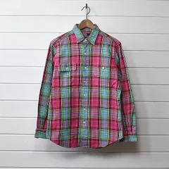 polo ralph lauren ポロ ラルフローレン チェック ダンガリー ワークシャツ エルボーパッチ L｜23h2863