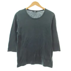 バーバリーブラックレーベル BURBERRY BLACK LABEL Tシャツ カットソー 長袖 ロゴプリント 2 緑 グリーン 1226 IBO88