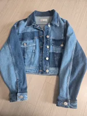 ZARA ザラ パッチワーク デニム クロップド ジャケット