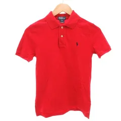 ポロ バイ ラルフローレン Polo by Ralph Lauren ポロシャツ ポニー刺繍 半袖 S 赤 レッド /FF ■MET1