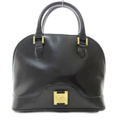 カランダッシュ CARANdACHE レザー ハンドバッグ ゴールド金具 フォーマル ブラック 黒 1222