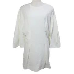 クラネ CLANE BIG SLEEVE WAIST SHAPE TOPS カットソー 12105-1322 プルオーバー 7分袖 ドロップショルダー 2 M相当 白 ホワイト /X