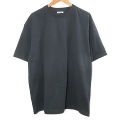 クーア COOR 韓国ブランド Tシャツ カットソー 半袖 無地 クルーネック 大きいサイズ XL 黒 ブラック /X