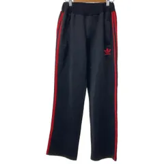 【中古】　adidas　トラックパンツ　ジャージパンツ　ウエストゴム　ワンポイント　トレフォイル　刺しゅう　スポーツ　古着　/7004