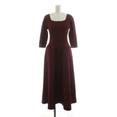 ジャスグリッティー JUSGLITTY 23AW ホールガーメントスクエアネックワンピース ロング 7分袖 1 赤 レッド 43362070 /AN13
