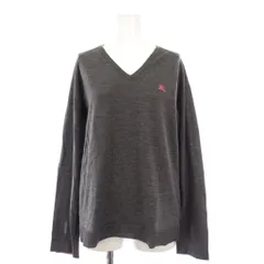 バーバリーブラックレーベル BURBERRY BLACK LABEL ニット セーター 長袖 3 グレー Vネック /JP