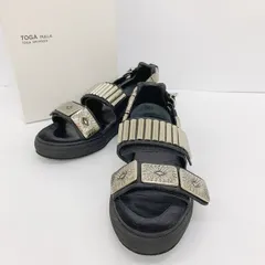 TOGA PULLA トーガ プルラ メタル スニーカー サンダル シューズ METAL SNEAKER SANDAL レディース サイズ38 ブラック 靴 IF18758■のサムネイル