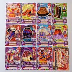 ⑪ 紅林珠璃 12枚セット パーフェクトガーネットトップス パーフェクトガーネットパンプス ブラウンカウガールスカート ダブルカラーウエスタンブーツ ポイズンアップルワンショルダー ポイズンアップルスカート ほか ／ アイカツ！Aikatsu！