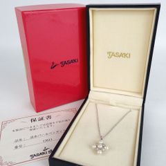 極美品✨タサキTASAKI ベビーパール 3連 ネックレス シルバー - メルカリ