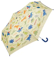 新品 スケーター(Skater) 子供用 折り畳み傘 53cm ディノザウルス ピクチャーブック 8~9才向け 約115~125ｃｍ 小学生 指を挟みにくい手開き式 専用カバー付き 6本骨 恐竜 男の子 専用収納ケース付き UBOT1-A