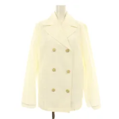 バーバリー ロンドン BURBERRY LONDON テーラードジャケット ダブル 背抜き 裏ノバチェック コットン 40 白 ホワイト FCA68-173 /KU