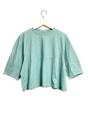 クレッシェント CRESCENT 切替 カットソー M コットン ミントブルー トップス