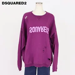 ディースクエアード DSQUARED2 レディース トレーナー ダメージデザインロゴプリントスウェット パープル系 イタリア製（サイズ/XS）ds1002のサムネイル