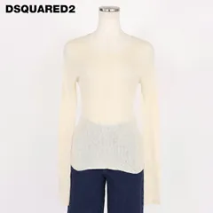 ディースクエアード DSQUARED2 レディース 長袖ニット タイトリブニット ホワイト系 イタリア製（サイズ/XS）ds1003のサムネイル