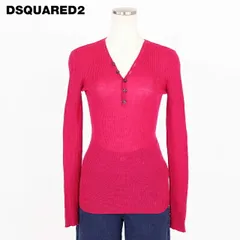 ディースクエアード DSQUARED2 レディース 長袖ニット Vネックリブニット ピンク系 イタリア製（サイズ/XXS）ds1004のサムネイル
