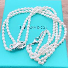 最終お値下げ TIFFANY 真珠ネックレス ティファニー 淡水パール - メルカリ