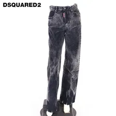 ディースクエアード DSQUARED2 レディース ロングパンツ ウオッシュコーデュロイバギーパンツ　ボタンフライ ブラック系 イタリア製（サイズ/36）ds1067のサムネイル