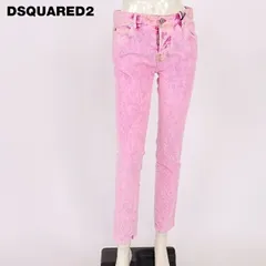 ディースクエアード DSQUARED2 レディース ロングパンツ ウオッシュコーデュロイスキニーパンツ　ボタンフライ ピンク系 イタリア製（サイズ/36）ds1069のサムネイル