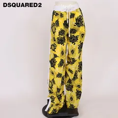 ディースクエアード DSQUARED2 レディース ロングパンツ 総柄バギーシャカパン イエロー系 イタリア製（サイズ/36/38）ds1075のサムネイル