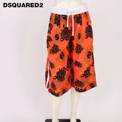 ディースクエアード DSQUARED2 レディース ハーフパンツ 総柄ハーフシャカパン オレンジ系 イタリア製（サイズ/36/38）ds1076のサムネイル